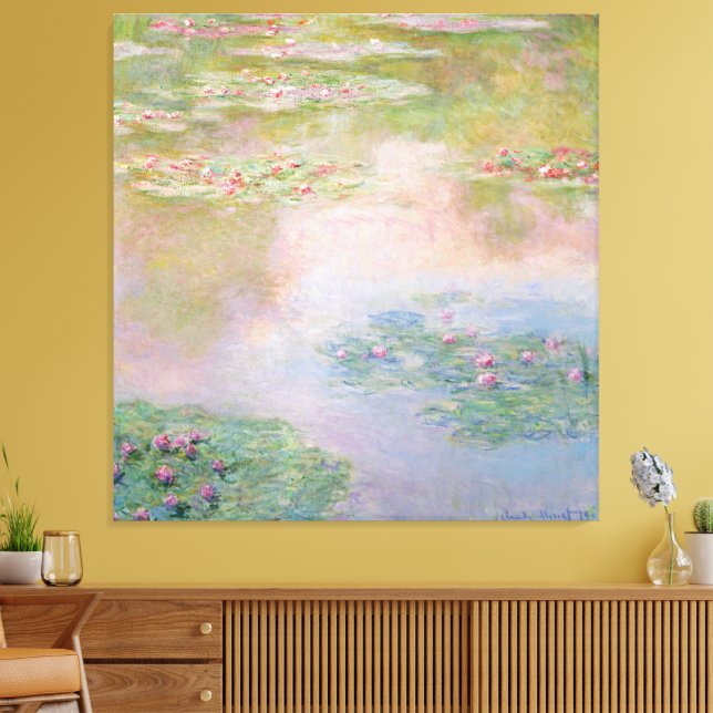 Nymphéas  canvas print (Insitu(LivingRoom))