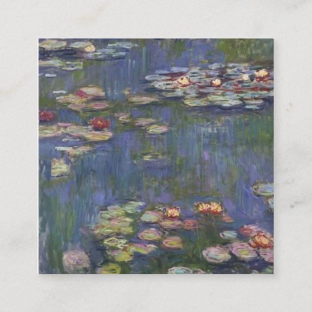 Nymphéas Claude Monet Square Business Card (Front)
