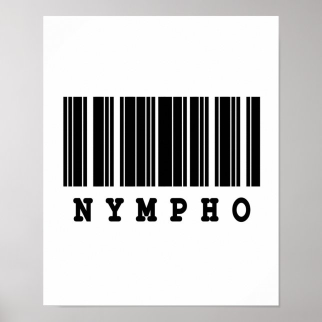 nympho barcode design poster (Front)