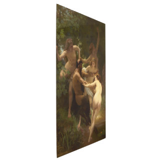 Nymphs and Satyr by William-Adolphe Bouguereau Metal Print