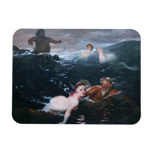 Nymphs and Satyrs Playing in the Waves Magnet