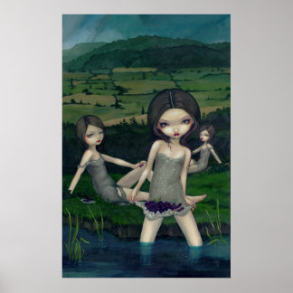 Nymphs Collecting Berries Art Print