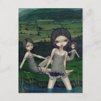 "Nymphs Collecting Berries" Postcard