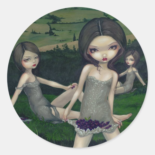 "Nymphs Collecting Berries" Sticker (Front)