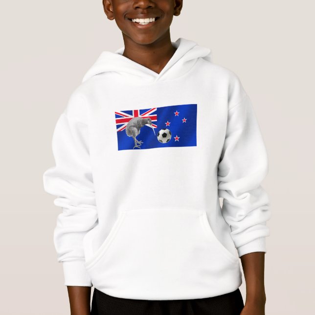 NZ all whites Kiwi soccer football fans gifts Hoodie (Front)