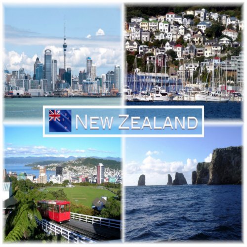 NZ Auckland Skyline _ Wellington panorama _ Sticker