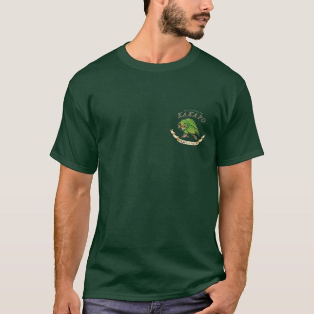 NZ Kakapo 'Parrot of the Night' (breast print) T-Shirt (Front)