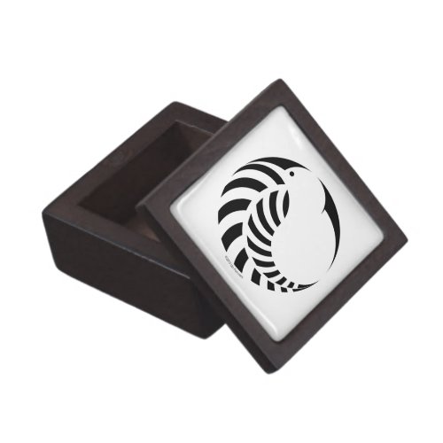 NZ Kiwi  Silver Fern Emblem Jewelry Box