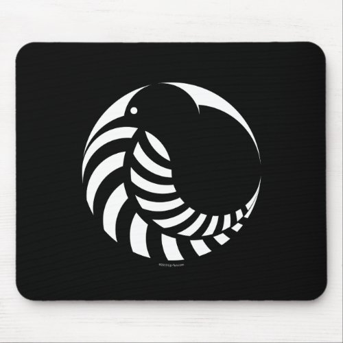 NZ Kiwi  Silver Fern Emblem Mouse Pad