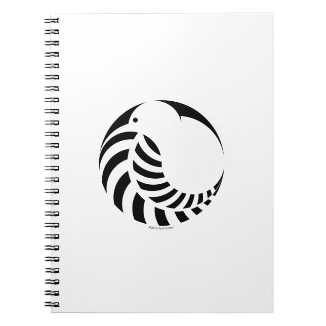 NZ Kiwi / Silver Fern Emblem Notebook (Front)