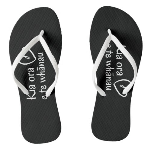 NZ MAORI GREETING KIA ORA KIWI SUMMER JANDALS FLIP FLOPS