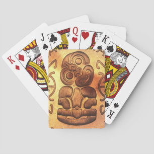 NZ Maori Hei Tiki Tuonga Pounamu Art Poker Cards