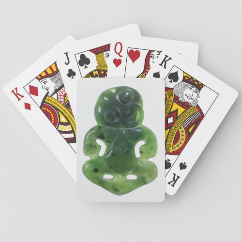 NZ Maori Hei Tiki Tuonga Pounamu Art Poker Cards