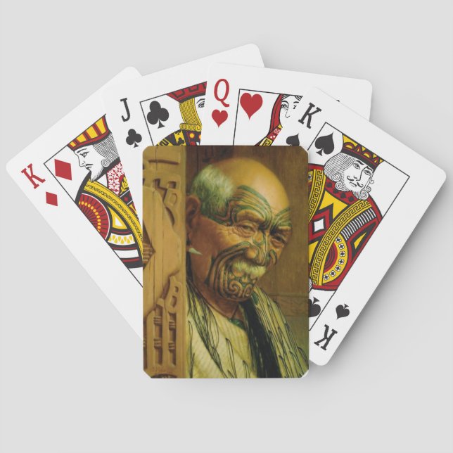 NZ Maori Leader Chief & Chietainess Art Poker Cards (Back)