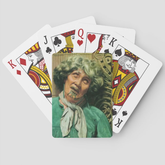 NZ Maori Leader Chieftainess Art Poker Cards (Back)