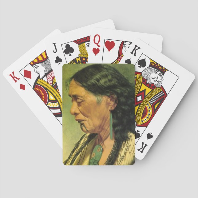 NZ Maori Leader Chieftainess Art Poker Cards (Back)