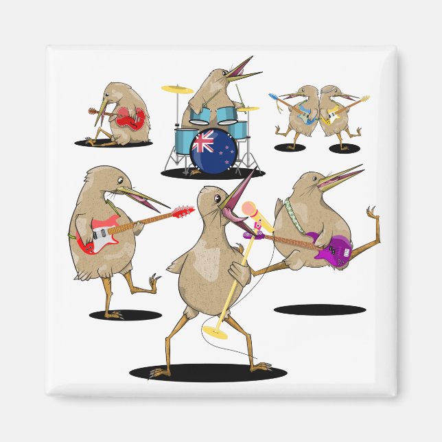 NZ Music Kiwi Band Magnet (Front)