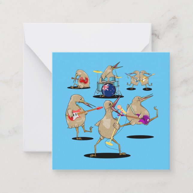 NZ Music Kiwi Band Note Card (Front)