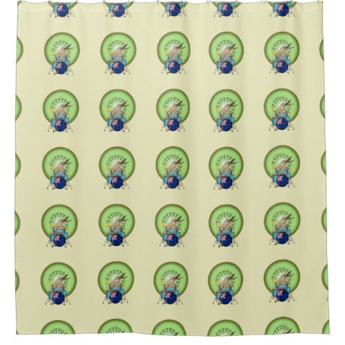 NZ music Kiwi drumming Shower Curtain