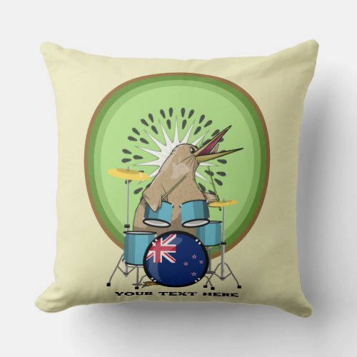 NZ music Kiwi drumming Throw Pillow