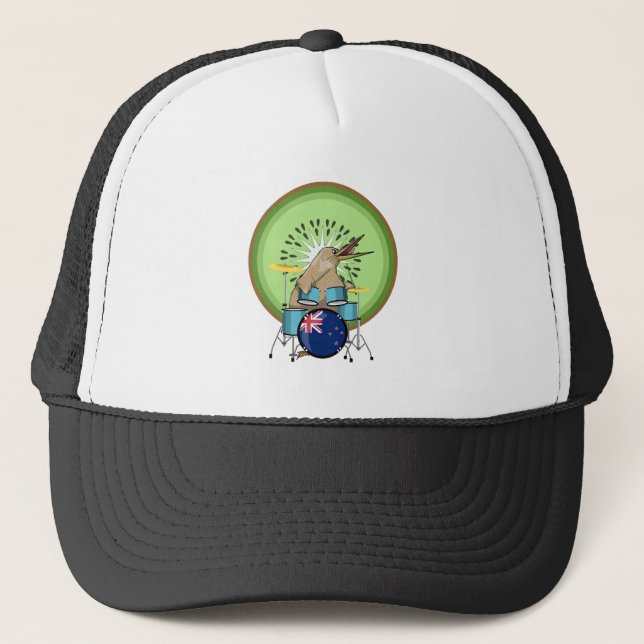 NZ music Kiwi drumming Trucker Hat (Front)