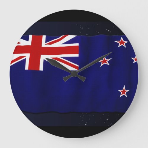 NZ _ NEW ZEALAND Flag Proud Patriotic Wall Clock