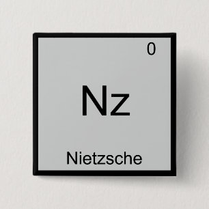 Nz - Nietzsche Funny Element Chemistry Symbol Tee Pinback Button