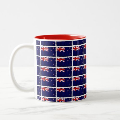 NZ Patriotic Flag of New Zealand for Kiwis Two_Tone Coffee Mug