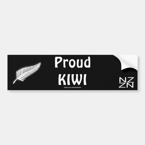 NZ Silver Fern National Emblem Patriotic Gift Bumper Sticker