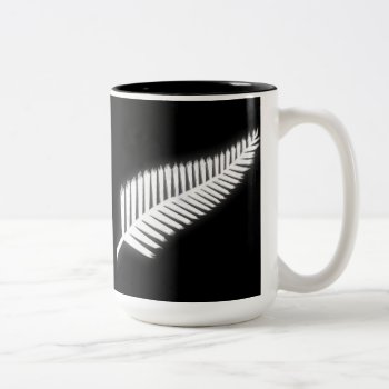 Nz Silver Fern National Emblem Patriotic Gift Two-tone Coffee Mug by RavenSpiritPrints at Zazzle