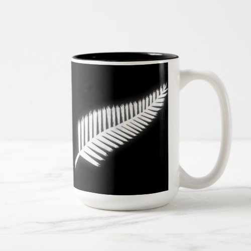 NZ Silver Fern National Emblem Patriotic Gift Two_Tone Coffee Mug