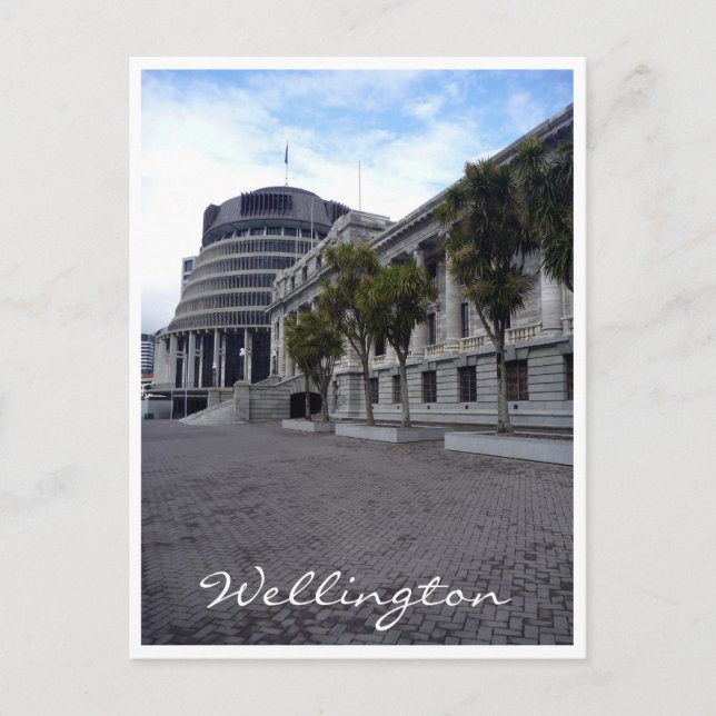 nz wellington parliament postcard (Front)
