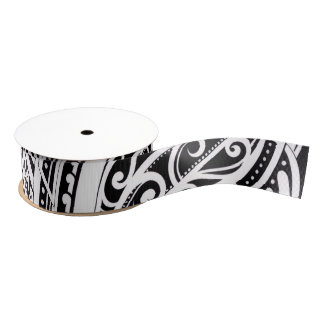 NZKULTURE unique Māori design Grosgrain Ribbon