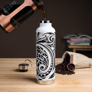 NZKULTURE unique Māori design Water Bottle