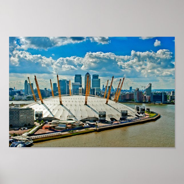 O2 Arena River Thames London UK Poster (Front)
