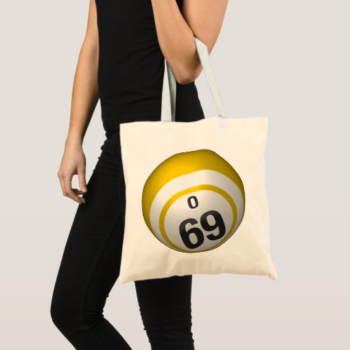 O69 Bingo ball budget tote bag Zazzle