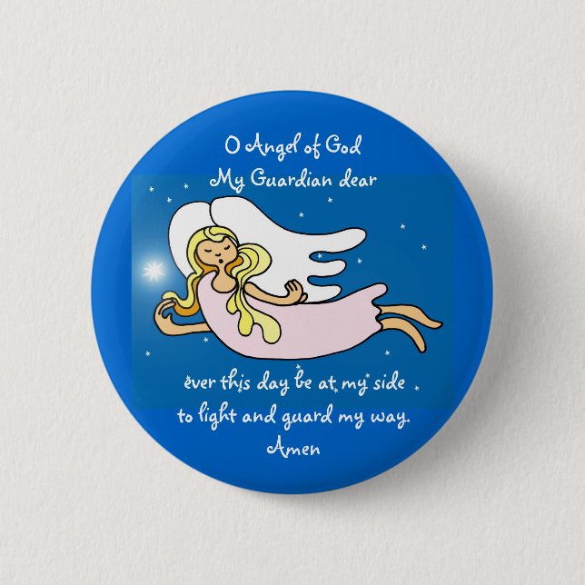 O Angel of God My Guardian dear Button (Front)