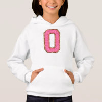 O - Bubblegum Glitter Varsity Letter Patches