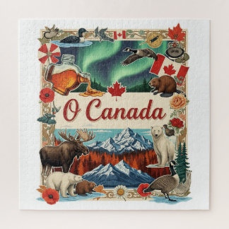 O Canada Collage – Vintage Patriotic jigsaw puzzle