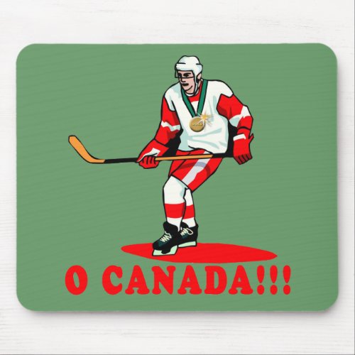 O Canada Hockey Gold Medal Mouse Pad