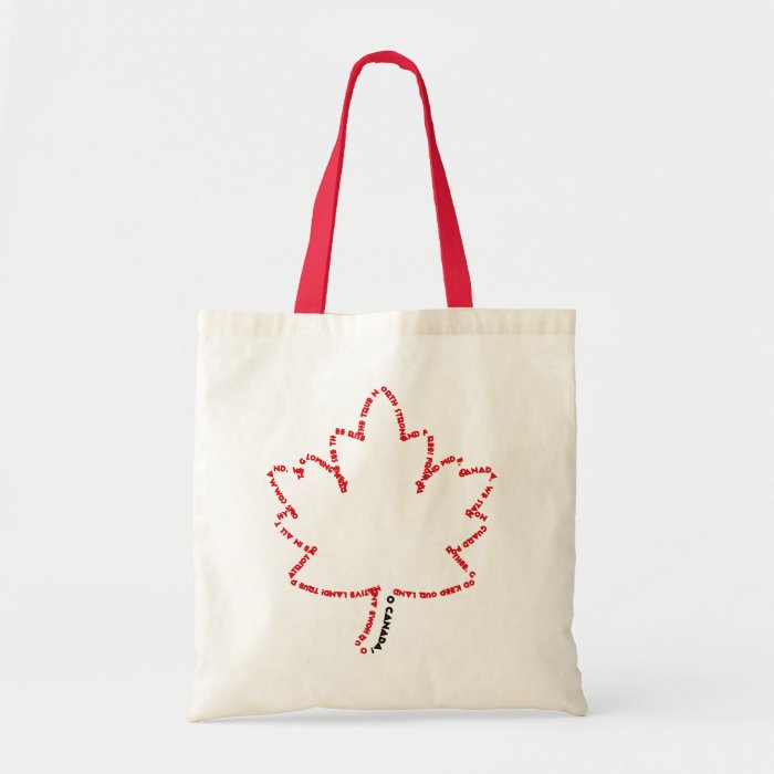 O Canada National Anthem in a Maple Leaf Bags