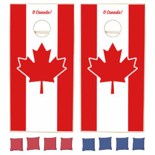 O Canada Red Maple Leaf Cornhole Set