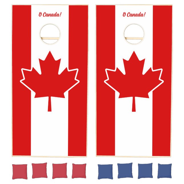 O Canada Red Maple Leaf Cornhole Set (Set)