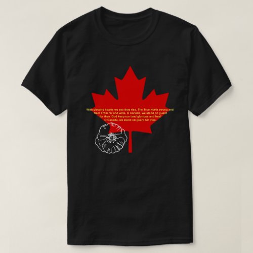 O Canada Remembrance Day T_Shirt