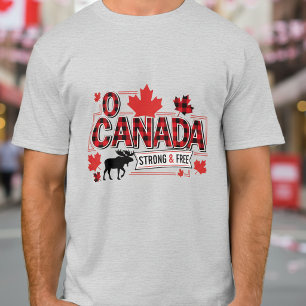 O Canada Strong & Free Moose ID1314 T-Shirt