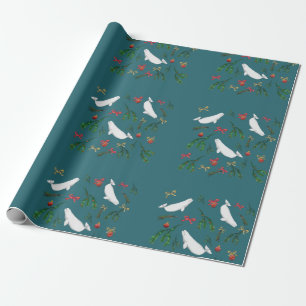 O Christmas Beluga Whale Illustration Pattern  Wrapping Paper