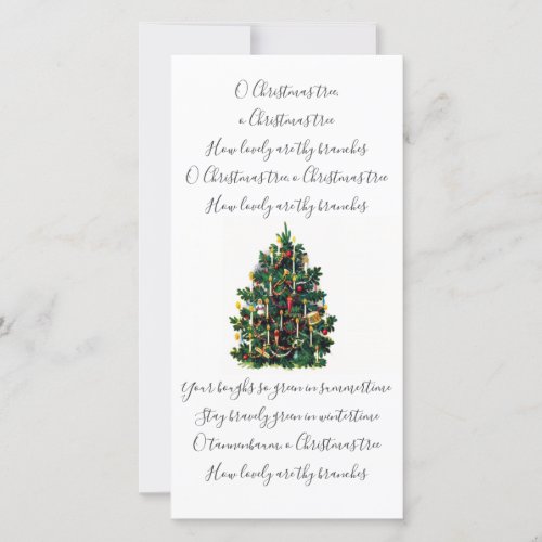 O Christmas Tree Christmas Holiday Card