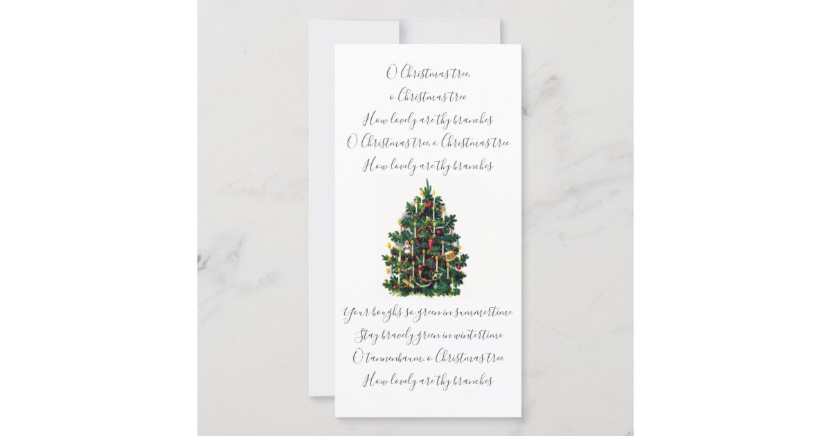 O Christmas Tree Christmas Holiday Card | Zazzle