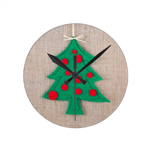 O Christmas Tree Round Wall Clocks
