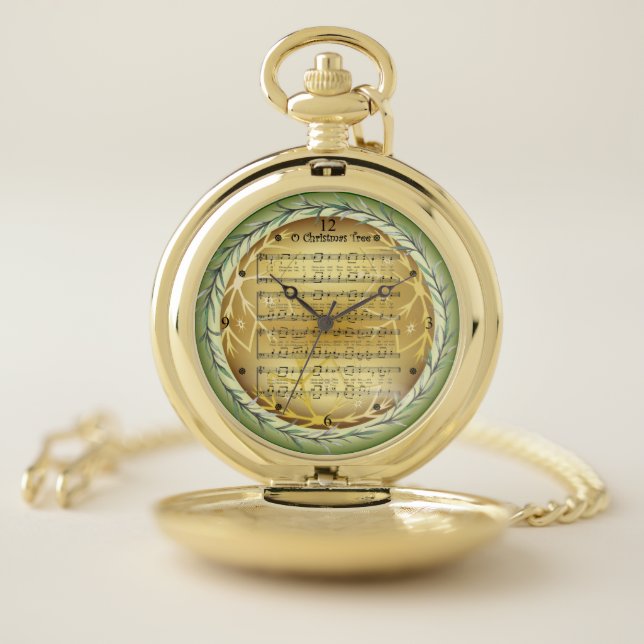 O Christmas Tree ~ Sheet Music ~ O Tannenbaum ~ Pocket Watch (Inside)